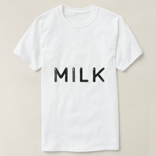 Melk en koekjes Paren Halloween Costume Matchin T-shirt (Design voorkant)