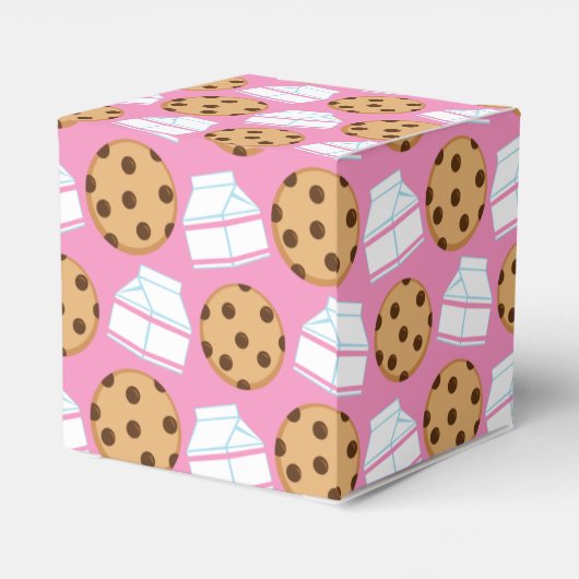 Melk en koekjes Patroon Bedankdoosjes (Achterkant)