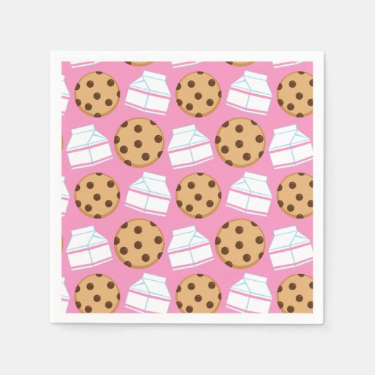 Melk en koekjes Patroon Servetten (Voorkant)
