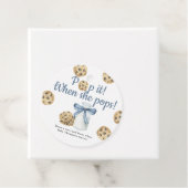 Melk en koekjes Pop het! Als ze barst Bedankjes Labels (In situ)