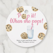 Melk en koekjes Pop het! Als zij pop Bedankjes Labels (Achterkant)