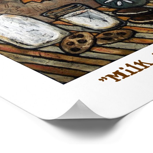 "Melk en koekjes" Poster (Hoek)