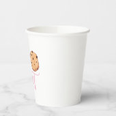 Melk en koekjes Roze 2e Verjaardag twee zoet Papieren Bekers (Links)