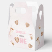 Melk en koekjes Roze eerste verjaardag partij Bedankdoosjes (Geopend)
