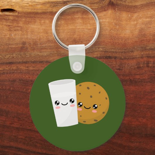 Melk en koekjes sleutelhanger (Voorkant)