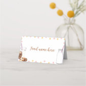 Melk en koekjes tent plaats kaart verjaardagsfeest plaatskaartje (Voorkant)