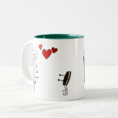 Melk en koekjes tweekleurige koffiemok (Voorkant links)