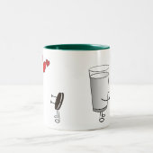 Melk en koekjes tweekleurige koffiemok (Center)