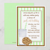 Melk en koekjes, uitnodiging (Voorkant / Achterkant)