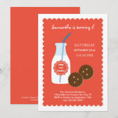 Melk en koekjes, uitnodiging (Voorkant / Achterkant)