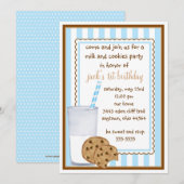 Melk en koekjes, uitnodiging (Voorkant / Achterkant)