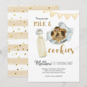 Melk en koekjes Uitnodiging (Voorkant / Achterkant)