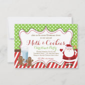 Melk en koekjes Uitnodiging kerstfeest (Voorkant)