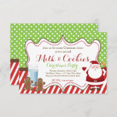 Melk en koekjes Uitnodiging kerstfeest (Voorkant / Achterkant)