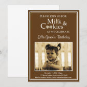 Melk en koekjes uitnodiging van Birthday (Voorkant / Achterkant)