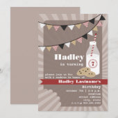 Melk en koekjes van zaterdag - Chocolade Chip Kaart (Voorkant / Achterkant)