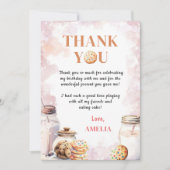 Melk en koekjes verjaardag bedankkaart (Voorkant)