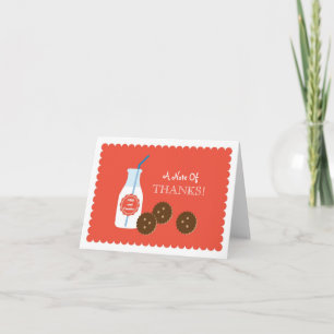 Melk en koekjes Verjaardag Bedankt Card