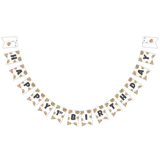 Melk en koekjes Verjaardag Bunting Banner Decor (Alle)