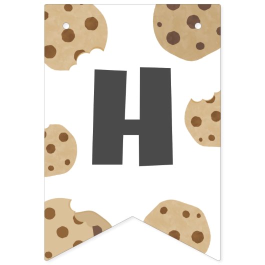 Melk en koekjes Verjaardag Bunting Banner Decor (Tweede vlag)