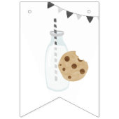 Melk en koekjes Verjaardag Bunting Banner Decor (Eerste vlag)