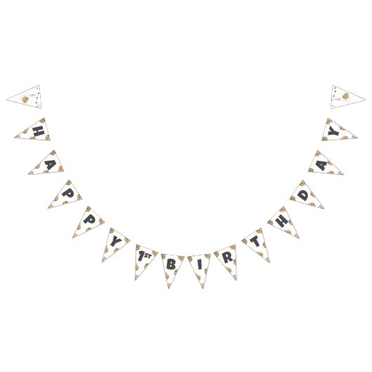 Melk en koekjes Verjaardag Bunting Banner Decor (Alle)