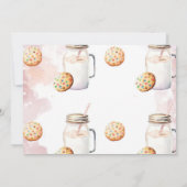 Melk en koekjes verjaardag foto bedankkaart (Achterkant)