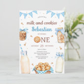 Melk en Koekjes Verjaardag Kaart (Staand voorkant)