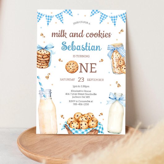Melk en Koekjes Verjaardag Kaart