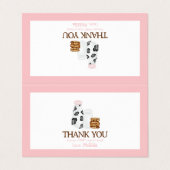 Melk en koekjes Verjaardagsfeestgunst trakteer top Visitekaartje (Buitenkant ongevouwen)