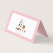 Melk en koekjes Verjaardagsfeestgunst trakteer top Visitekaartje (Achterkant)