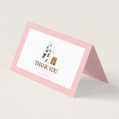 Melk en koekjes Verjaardagsfeestgunst trakteer top Visitekaartje (Voorkant)