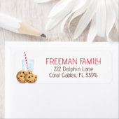 Melk en koekjes verjaardagsfeestje adreslabel | CH Etiket (Insitu)