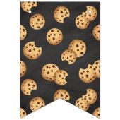 Melk en koekjes verjaardagsfeestje banner | Chocol (Eerste vlag)