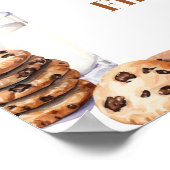 Melk en koekjes Verjaardagsfoto Mijlpaal teken Poster (Hoek)