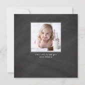 Melk en koekjes verjaardagsuitnodiging -  Cha Kaart (Achterkant)