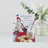 Melk en koekjes voor de Kerstman Feestdagenkaart (Staand voorkant)