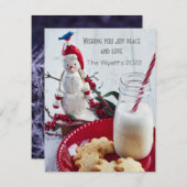 Melk en koekjes voor de Kerstman Feestdagenkaart (Voorkant / Achterkant)