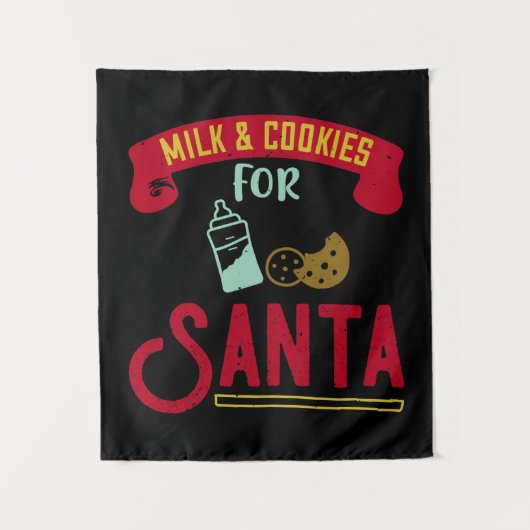 Melk en koekjes voor de Kerstman Wandkleed (Voorkant)