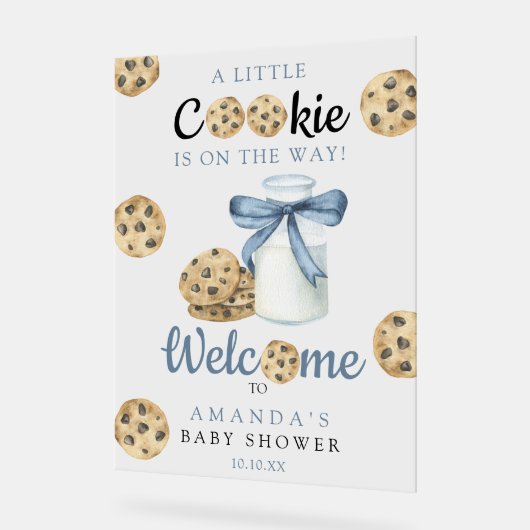 Melk en koekjes welkom Baby shower partij Acryl Bord (Hoek)