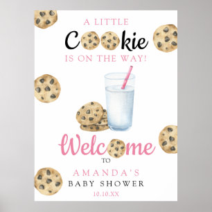 Melk en koekjes welkom Baby shower partij Poster