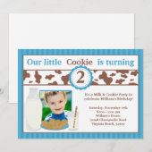 Melk- en koekjesfeest kaart (Voorkant / Achterkant)