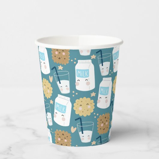 Melk- en koekjespapierbekertjes papieren bekers (Links)