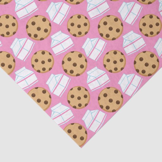 Melk- en koekjespatroon tissuepapier (Detail)