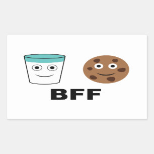 Melk en Koekjesvrienden Forever Rechthoekige Sticker