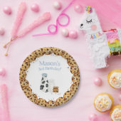 Melk en Koekkruim Blauw Verjaardagsfeesttafel Papieren Bordje (Feest)