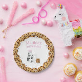 Melk en Koekkruim Roze Verjaardagsfeesttafel Papieren Bordje (Feest)