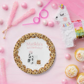 Melk en Koekkruim Roze Verjaardagsfeesttafel Papieren Bordje (Feest)