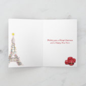 Melk en Macarons Eiffeltoren Parijs Kerstmis Feestdagen Kaart (Binnen)