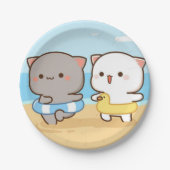 Melk en Mocha Cute Summer Papieren Bordje (Voorkant)